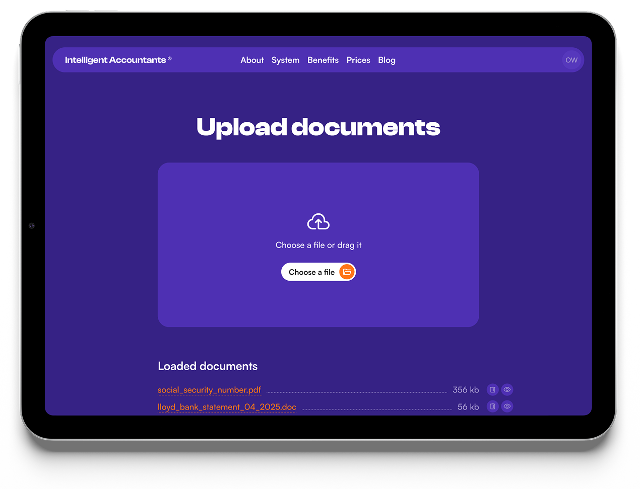 A feature of the system